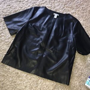 H&M leather shirt